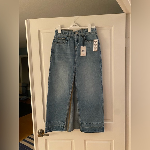 BDG Mandi A-Line Denim Maxi Skirt in Light Blue - Picture 7 of 10